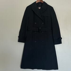 Vintage Sterlingware of Boston All Weather Trench Coat 16R Black Preppy EUC